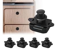 Serratura a pulsante da 10 pezzi, serratura con pomello da 15-20 mm, serratura for porta senza chiave for camper, barca, yacht, camper, porta dell'armadio(5pc Black)