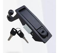 Serratura a rimbalzo piatta in lega di zinco per porta elettrica dell'armadio con chiave, compatibile con bagagliaio camper, camper e armadi di distribuzione (nero #1)