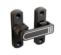 Serratura a scatto per porta scorrevole e basculante, con meccanismo regolabile in altezza e struttura in lega di zinco per un bloccaggio sicuro (nero+luminoso)