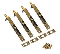 Serratura a scomparsa in acciaio inox da 10 cm, con viti in ottone (4 pezzi)