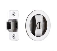 Serratura a scomparsa per porta privacy nera e argento, kit con maniglia per armadio e porte scorrevoli, robusta lega di zinco (spazzolata)