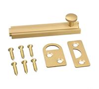 Serratura a scorrimento nascosta in ottone per una maggiore sicurezza della porta, con viti di facile installazione (oro 7,6 cm)