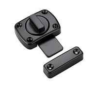 Serratura a scorrimento, Serratura for porta for la privacy Serratura for porta in legno Bullone a barilotto ispessito Serratura for porta solida e resistente(Black)