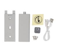Serratura a spinta intelligente, automatica, elettrica e magnetica; apriporta senza fili per armadi e cassetti, con batteria integrata da 300 mAh; dimensione della fessura (Grigio chiaro)