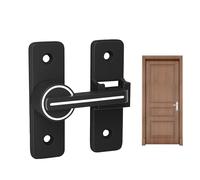 Serratura a trappola per porte, serrature di sicurezza 90/180 gradi, robusta chiusura di sicurezza | Serratura di rinforzo Home Defender scorrevole, resistente all'usura, antifurto per giardini e