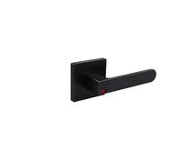 Serratura a tre poli for bagno con spia luminosa rossa e verde for bloccare la maniglia della porta(Matt black)