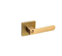 Serratura a tre poli for bagno con spia luminosa rossa e verde for bloccare la maniglia della porta(Yellow bronze)