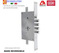 Serratura ad Infilare Per Porta Blindata CR DOM Reversibile 4 Catenacci E68 I28