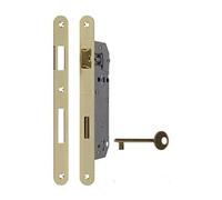 Serratura AGB Patent Grande Foro entrata mm 45 Quadro mm 8 frontale 22 ottone lucido verniciato