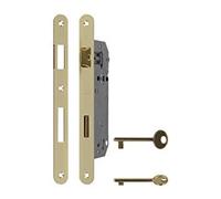 Serratura AGB Patent Grande Foro mm 50 Quadro mm 8 (OTTONATA) frontale mm18