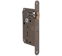 Serratura AGB patent piccola- scrocco reversibile e mandata BRONZATA ENTRATA 50 - Interasse 70 mm. Frontale bronzato mm.20x188 mm. Compresa la chiave. Il prezzo non include la contropiastra.