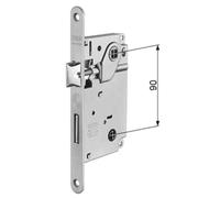 Serratura AGB per porta interna, Centro con catenaccio e quadro bagno Wc