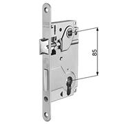 Serratura AGB serie "Centro" profilo cilindro europeo - scrocco e mandata CROMO OPACA