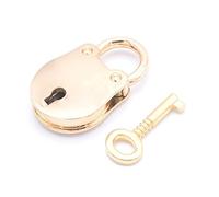 Serratura antica in bronzo cinese Lucchetti antichi vintage a forma di mini orso con chiave e chiave(3 Pack)