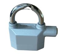 Serratura Antiscass Lucchetto antifurto universale Sirena da 120 dB Allarme con nucleo in rame completo Blocco in lega di zinco Sicurezza esterna impermeabile Bloccadisco Moto(8323 Silver)