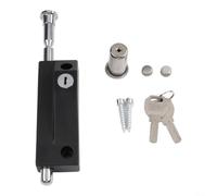 Serratura automatica a pavimento per doppie porte in lega di alluminio resistente nera con molla a compressione Bullone di sicurezza 12 mm Albero solido Asta Protezione antifurto Design robusto Uso
