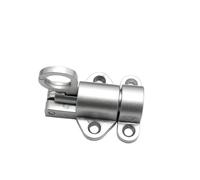 Serratura automatica for cancello di sicurezza for finestre in lega di alluminio bianco/grigio, con anello di trazione a molla, chiavistello for porta, serratura nera e grigia(Gray)