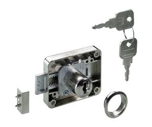 Serratura avvitabile Hettich con cilindro Ø 1,8 cm acciaio nichelato