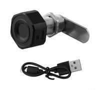 Serratura biometrica per cassetti con impronte digitali, 30 mm, per uso domestico e ufficio, adatta per assi in legno con spessore inferiore a 28 mm, porta singola di sicurezza (nero)