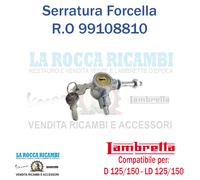 Serratura Bloccasterzo Forcella Lambretta D 125/150 - LD 125/150