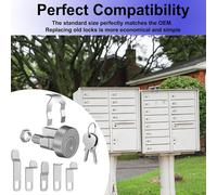 Serratura cassetta postale in lega di zinco con due chiavi e cinque piastre inst