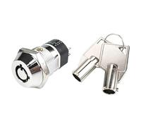 Serratura Cassetta Postale, Serratura Armadietto 5/10 set di interruttori a manopola con chiave di blocco elettronico da 19 mm a 4 pin, interruttore a pulsante rotante(1 pullout-5 sets)