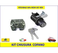 SERRATURA CHIUSURA KIT COFANO POSTERIORE BAULE PER PANDA dal 1986 al 2003