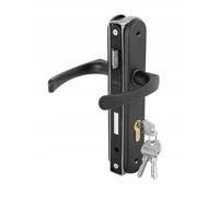 Serratura + cilindro di chiusura 30/30 + maniglia - Serratura da infilare - Serratura a cilindro - Set completo per porte Montaggio - Serratura - Maniglie - Cilindro - Set di maniglie