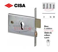 SERRATURA CISA 44130 A INFILARE A FASCIA x ANTA IN FERRO ALLUMINIO PORTA PORTE