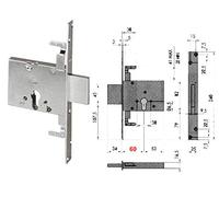 SERRATURA CISA 56016-60 CILINDRO INFILARE (019826)