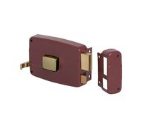 Serratura Cisa portoncino 50110-50-2 N6 nuova rosso con tirante e pomolo ottone