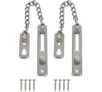 Serratura con catena di sicurezza per porte, Catenaccio for porta in acciaio inossidabile, chiusure for cancelli, limitatori for porte, confezione da 2