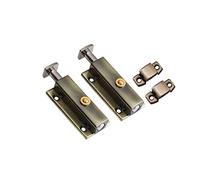 Serratura con chiavistello scorrevole, Chiusura automatica con scrocco a molla for porta multicolore 3-4 pollici(Bronze,4 in)