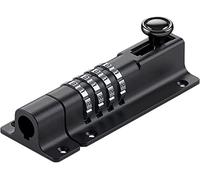 Serratura con chiavistello scorrevole con combinazione di password a 4 cifre, for porta, camera da letto e armadi, serratura della porta(Matte Black)