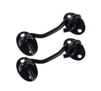 Serratura con chiusura a gancio, Gancio e occhiello in acciaio inossidabile 20 pezzi 4/6 pollici nero(4 in)