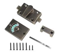 Serratura con indicatore di posizione in bronzo per bagno, pensata per WC e porta libera, display a LED con struttura in lega di zinco, 85 x 38 x 13 mm