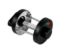 Serratura con indicatore di svolta e rilascio della porta del bagno, in acciaio inox, indicatore di privacy, serratura per porta del bagno, colore nero