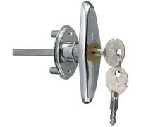 Serratura con maniglia a T per porta del garage con 2 chiavi, serratura di ricambio in metallo a croce, maniglia di bloccaggio robusta per porta del garage