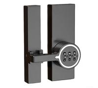 Serratura con password push-pull per porte interne, con meccanismo a foro nascosto e fissaggio sicuro con bullone (luce notturna)