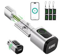 Serratura connessa, serratura biometrica con cilindro a codice, compatibile con cilindri da 60 a 90 mm(30/30,45/45), utilizzabile con Bluetooth, App, impronta digitale e chiave per aprire il blocco