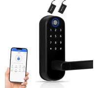 Serratura connessa Serratura elettronica digitale con impronta digitale intelligente senza chiave con codice di accesso, maniglia elettrica for porte d'ingresso