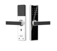Serratura connessa Trapano Design gratuito Serratura for impronte digitali Smart Life APP Controllo Capacità utenti 150 pezzi(70mm,Silver Color)