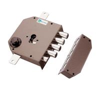 SERRATURA DA APPLICARE TRIPLICE PER CILINDRO EUROPEO ART. 630 Sx E 63 - mm 132 x