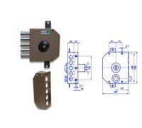 SERRATURA DA APPLICARE TRIPLICE POMPA SENZA SCROCCO SINISTRA MOTTURA 30620VS60X
