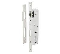 Serratura da incasso a cilindro europeo per infissi in metallo, a rullo, asse 30mm, piastra quadra, zincato - THIRARD