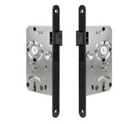 Serratura da incasso nera BB rotonda 20 mm per porte della stanza (DIN sinistra)