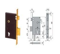 SERRATURA DA INFILARE A CILINDRO 2 MAND. BORDO QUADRO 5C110 mm.45 (5C110450)...