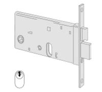 serratura CISA 44460 - 90 scrocco reversibile e 2 mandate per cilindro ovale