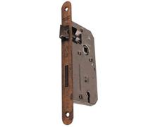 Serratura da Infilare Bordo Tondo Bronzato Patent Misura 40 mm Interasse 70 mm