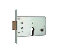 Serratura da infilare per fasce MG 312.55.0 cil. sagomato 1 mandata + scrocco catenaccio ottone